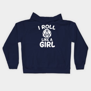 I roll like a girl Kids Hoodie